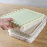 平底平盖饺子盒速冻馄饨托盘家用厨房大容量冰箱装放冷冻水饺保鲜收纳盒