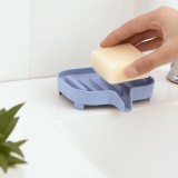 肥皂盒沥水洗衣皂盒创意卫生间香皂架浴室阶梯排水防滑皂盒方形香皂盒