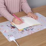鼠标垫加热暖桌垫办公桌垫笔记本电脑键盘垫防水写字垫暖手垫 大号（推拉款印花）60*36cm