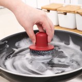 厨房多功能刷锅洗碗神器家用手柄洗过刷钢丝球短柄清洁刷魔力除垢去污擦（带钢丝球）