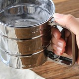 茶缸状手持不锈钢杯式面粉筛过滤网筛特细20目厨房烘焙工具家用筛网筛子