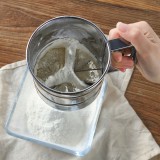 茶缸状手持不锈钢杯式面粉筛过滤网筛特细20目厨房烘焙工具家用筛网筛子