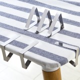 桌布固定201不锈钢桌布夹餐桌台布固定夹家用三角桌布夹子防滑固定器（6个装）