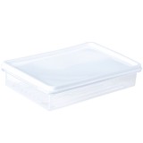 透明塑料长方形保鲜盒密封罐食品收纳盒可叠加冰箱冷藏密封储物盒子（小号）