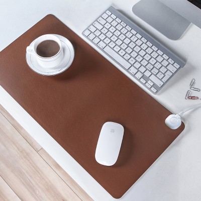 鼠标垫加热暖桌垫办公桌垫笔记本电脑键盘垫防水写字垫暖手垫 中号（推拉款纯色52*26cm）60021