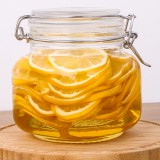 带盖玻璃储物罐家用蜂蜜罐柠檬百香果罐子食品罐头瓶泡菜腌制罐（方形款）