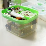 加厚医药箱家庭用多功能妆台收纳儿童小药箱盒便携透明盒身药物收纳箱SY-025