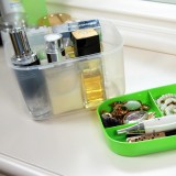 加厚医药箱家庭用多功能妆台收纳儿童小药箱盒便携透明盒身药物收纳箱SY-025
