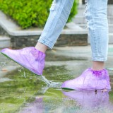 雨天户外防水套子成人耐磨加厚鞋底靴套防滑防雨鞋套 低帮短款（36-38码鞋用）小号L 358