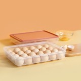 冰箱鸡蛋收纳盒家用分格大容量鸡蛋盒塑料架托可叠加带盖鸡蛋保鲜盒（24格）