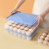 冰箱鸡蛋收纳盒家用分格大容量鸡蛋盒塑料架托可叠加带盖鸡蛋保鲜盒（24格）