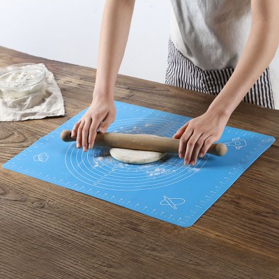 耐高温带刻度硅胶揉面垫和面垫烘焙工具防滑面板大号不粘案板加厚擀面垫