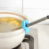 防烫夹创意防滑防烫汤勺架厨房家用小鱼造型硅胶锅边固定器（2个装）