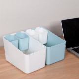 桌面分类垃圾桶家用客厅干湿分离垃圾筒分类纸篓创意分类桶（方形）双内挂