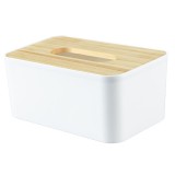 抽纸盒家用欧式厕所纸抽盒简约实木餐巾纸盒客厅茶几收纳盒纸巾盒（盖子下沉式短款）