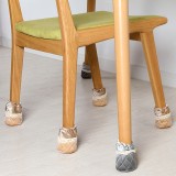桌脚套实木地板保护垫加厚布艺防滑保护套静音棉布蕾边椅子脚垫套（4个装）