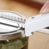 开罐器省力拧盖工具可调节卡扣玻璃罐头白色手柄不锈钢开盖拧瓶盖器旋盖器