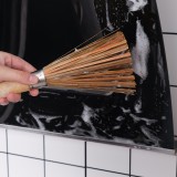 竹子洗锅刷长柄强力去污洗碗刷竹子柄锅刷洗碗刷子刷锅工具