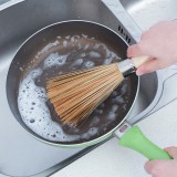 竹子洗锅刷长柄强力去污洗碗刷竹子柄锅刷洗碗刷子刷锅工具