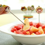 水果叉蛋糕插果叉宝宝不锈钢水果刀叉套装创意可爱小叉子（8个装）RB118