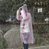 出差旅行户外一次性雨衣成人单人男女士便携透明骑行加厚应急雨披(按扣厚款)