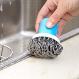 钢丝球创意带手柄家用厨房用品清洁球铁丝球洗碗刷锅去油污洗锅刷