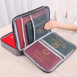 证件收纳包盒家用家庭多层大容量多功能箱证书文件护照卡包整理袋（普通款）