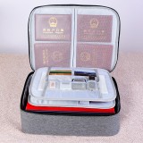 证件收纳包盒家用家庭多层大容量多功能箱证书文件护照卡包整理袋（不带锁）