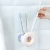 牙刷置物架卫生间吸壁式牙刷架牙杯架牙刷收纳强力壁挂多孔牙刷架