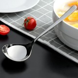 家用304不锈钢汤勺大号圆勺子喝汤火锅勺粥勺酱汁勺厨房创意餐具