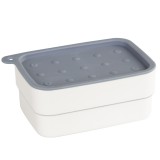 多功能旅行肥皂盒带毛刷海绵垫组合式香皂盒家用卫生间浴室带盖皂架