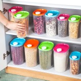 桶状开盖式强密封罐厨房五谷粮杂储物罐透明塑料食品分类收纳桶储物罐（大号）