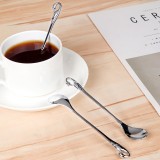 不锈钢水果叉套装创意天鹅座小叉子家用咖啡勺水果签蛋糕叉收纳架