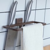 带挂钩刀架厨房用品刀座刀架壁挂式置物架多功能家用放刀具的架子免打孔