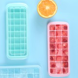 DIY硅胶冰格制冰盒自制辅食做冰球神器家用小型速冻器冰箱冻冰块模具（24格带盖冰格）