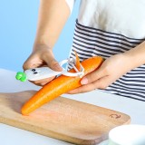 削苹果神器刨刀果蔬去皮刮刀家用瓜果刨水果刀萝卜造型陶瓷削皮器 RB278