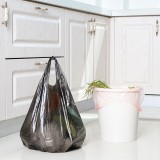 家用加厚方便袋大号一次性塑料袋办公厨房手提式绿色背心式垃圾袋（46*63cm 30只装）371