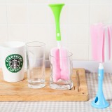 厨房用品长柄可立玻璃杯刷茶杯海绵刷清洁瓶刷子工具洗杯刷奶瓶刷