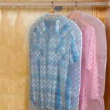 加厚衣服防尘罩衣罩防水透明挂衣袋衣服收纳塑料袋挂式衣物防尘袋  可水洗（圆点款中号）