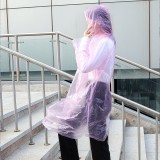 一次性透明雨衣成人便携漂流儿童旅行雨衣套徒步男女通用户外雨披（厚款）